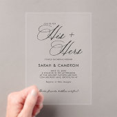 Elegante kalligrafie tijdens zijn paar douche acryl uitnodigingen (Insitu (Draagbaar))