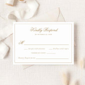 Elegante Kalligrafie Traditionele Gouden Bruiloft  Kaart