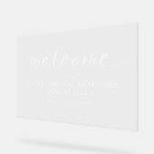 Elegante kalligrafie Transparant Corporate Welkom Acryl Bord (Hoek)