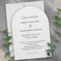 Elegante kalligrafie trouw zwart-wit boog