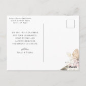 Elegante kalligrafie Trouwfoto Bedankt Briefkaart (Achterkant)