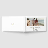 Elegante kalligrafie trouwfoto gastenboek (Volledig)