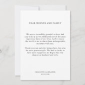 Elegante kalligrafie trouwfoto's Dank u kaart (Achterkant)