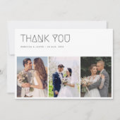 Elegante kalligrafie trouwfoto's Dank u kaart (Voorkant)