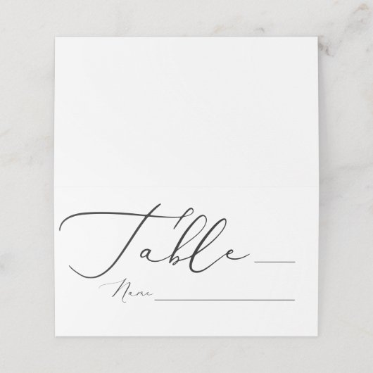 Elegante kalligrafie Trouwplaats Kaarten Plaatskaartje (Buitenkant ongevouwen)