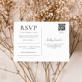 Elegante kalligrafie trouwreactiekaart RSVP Briefkaart