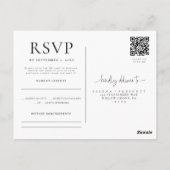 Elegante kalligrafie trouwreactiekaart RSVP Briefkaart (Achterkant)