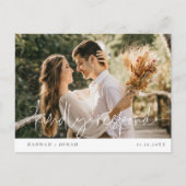 Elegante kalligrafie trouwreactiekaart RSVP Briefkaart (Voorkant)