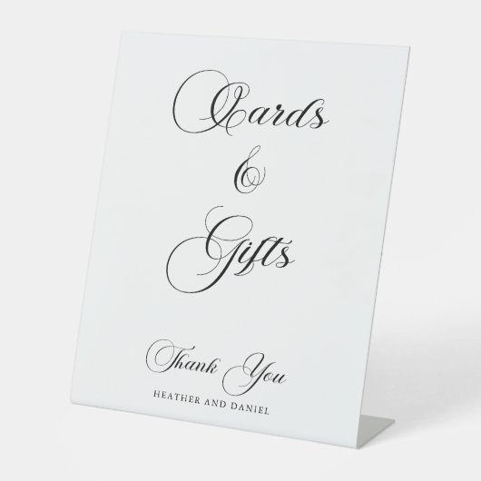 Elegante kalligrafie Trouwtafel Teken Reclamebord Met Voetstuk (Voorkant)