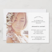 Elegante kalligrafie | Twee foto afstudeerfeest Kaart (Achterkant)