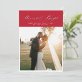 elegante kalligrafie vakantieaankondiging feestdagenkaart (Staand voorkant)