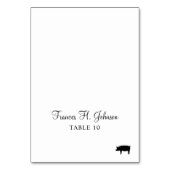 Elegante kalligrafie Varkensmaaltijd Keuze Plaatsk Kaart (Voorkant)