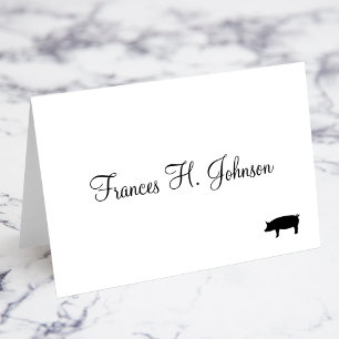 Elegante kalligrafie varkensvlees Entree keuze pla Kaart