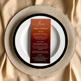 Elegante kalligrafie verbrand Sinaasappel Ombre br Menu