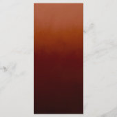 Elegante kalligrafie verbrand Sinaasappel Ombre br Menu (Achterkant)