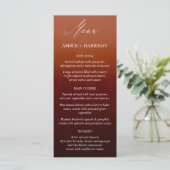 Elegante kalligrafie verbrand Sinaasappel Ombre br Menu (Staand voorkant)
