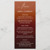 Elegante kalligrafie verbrand Sinaasappel Ombre br Menu (Voorkant)