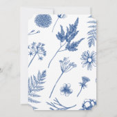 Elegante kalligrafie Verticaal Marseille Bleu Kaart (Achterkant)