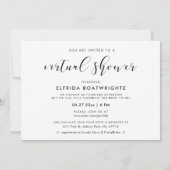 Elegante kalligrafie Virtual vrijgezellenfeest fot Kaart (Achterkant)