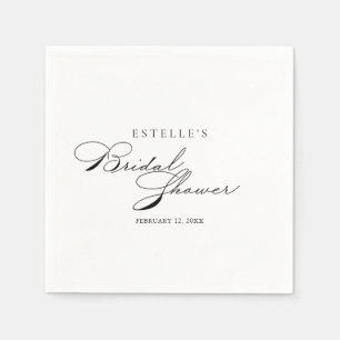 Elegante kalligrafie Vrijgezellenfeesten servetten