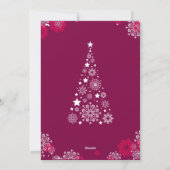 Elegante kalligrafie Vrolijk Kerstfeest Magenta Feestdagenkaart (Achterkant)