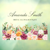 Elegante kalligrafie waterverf roos bloem bloemstu raamsticker (Vel 3)