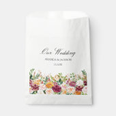 Elegante kalligrafie Waterverf Roos Flower Wedding Bedankzakje (Voorkant)