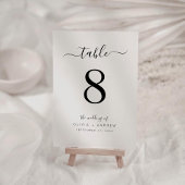 Elegante Kalligrafie Wit & Zwart Kleur Trouwen Kaart