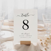 Elegante Kalligrafie Wit & Zwart Kleur Trouwen Kaart