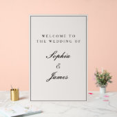 Elegante kalligrafie zwart Lijst welkom bruiloft Acryl Bord (Huwelijk)