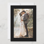 Elegante kalligrafie zwart save the date (Achterkant)