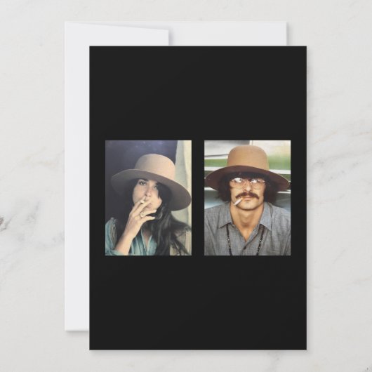 Elegante kalligrafie Zwart & Wit 50ste verjaardag Kaart (Achterkant)