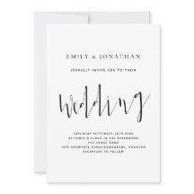 Elegante kalligrafie zwart-wit bruiloft