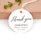 Elegante kalligrafie zwart-wit dank u bedankjes labels