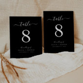 Elegante kalligrafie zwart-wit kleur bruiloft kaart