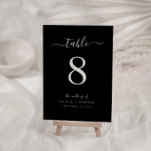 Elegante kalligrafie zwart-wit kleur bruiloft kaart