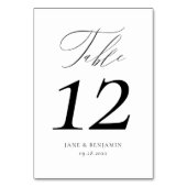 Elegante kalligrafie zwart & wit luxe bruiloft kaart (Achterkant)