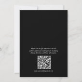 Elegante kalligrafie zwart-wit QR-code Kaart (Achterkant)