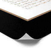 Elegante kalligrafie zwart & wit zitgrafiek poster (Hoek)