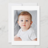 Elegante kalligrafie Zwarte lijst Doopuitnodiging Kaart (Achterkant)