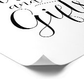 Elegante kalligrafiekaarten & cadeaus bord poster (Hoek)