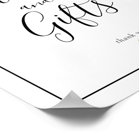 Elegante kalligrafiekaarten en -geschenken bord poster (Hoek)