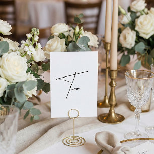 Elegante kalligrafische huwelijks tafel 2 tafel nu kaart