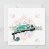 Elegante Kameleon Geschilderde Platte Wenskaart Kaart (Achterkant)