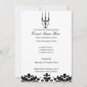 Elegante Kandelaber Uitnodigingen (Voorkant)