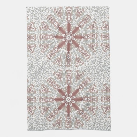 Elegante Kant Bloemen Keuken Handdoeken (Verticaal)