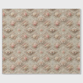 Elegante kant bloemverpakkings papier (Vlak)