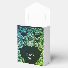 Elegante kant bruiloft uitnodiging bedankdoosjes