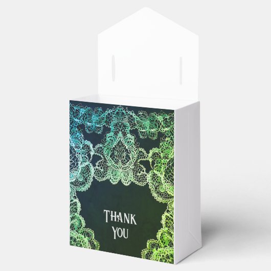 Elegante kant bruiloft uitnodiging bedankdoosjes (Geopend)