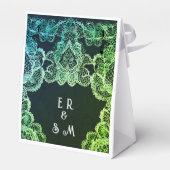 Elegante kant bruiloft uitnodiging bedankdoosjes (Achterkant)